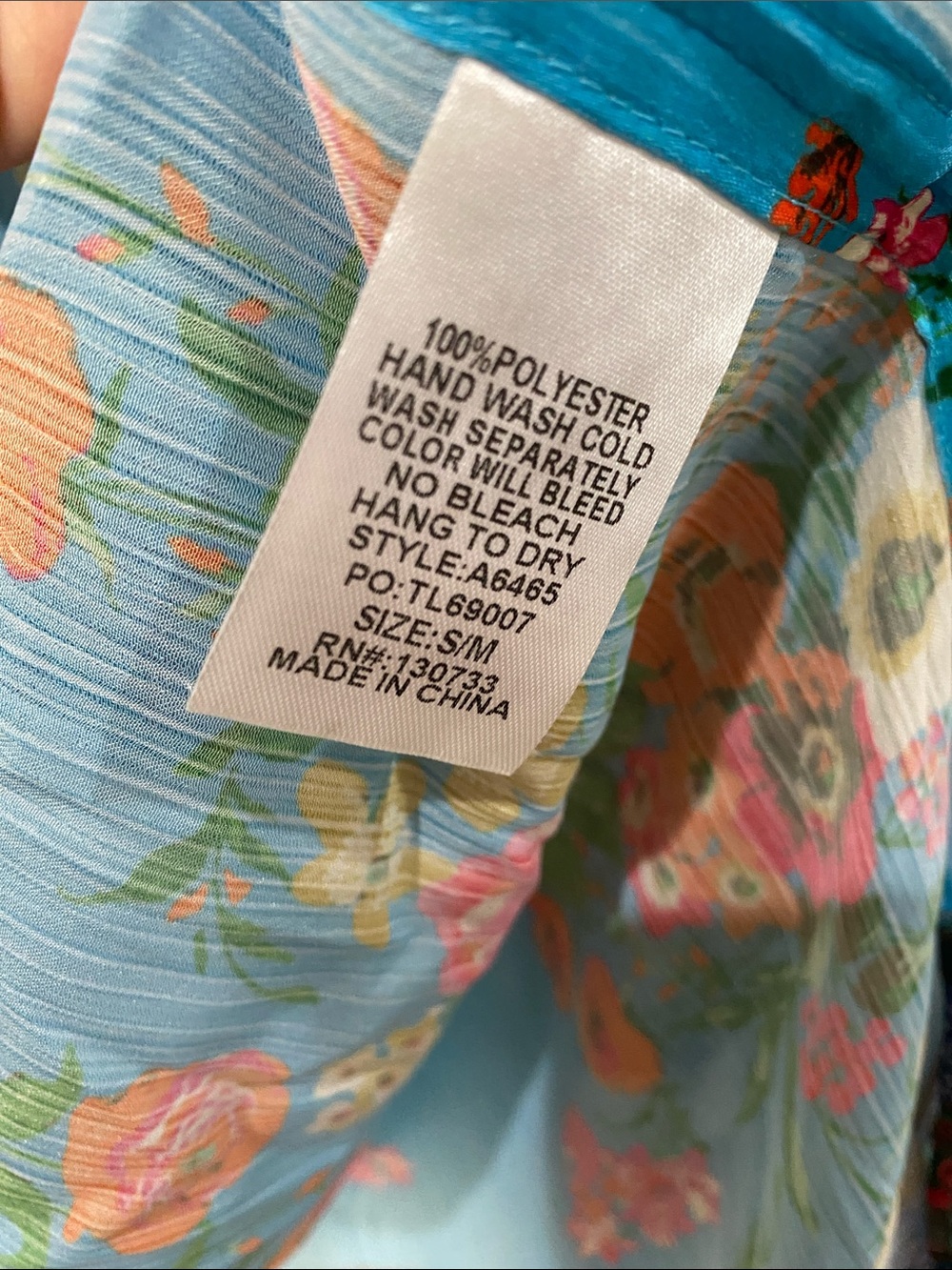 Umgee Turquoise Floral Kimono M NWT - Picture 3 of 4